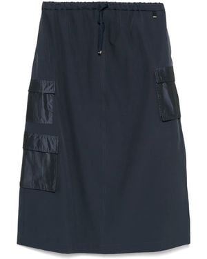 Herno Drawstring Midi Skirt - Blue