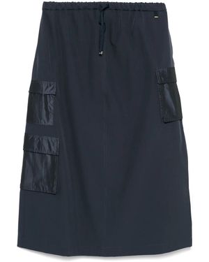 Herno Drawstring Midi Skirt - Blue