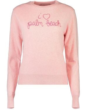Lingua Franca I Love Palm Beach Sweater - Pink