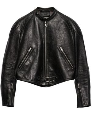 Prada Jacke Aus Leder - Schwarz