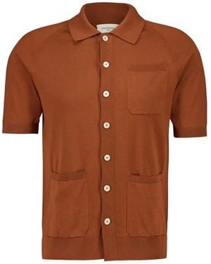 Piacenza Cashmere Geknöpftes Hemd mit Raglanärmeln - Braun