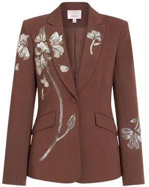 Cinq À Sept Blazer Gilded Peony Cheyenne - Marrone