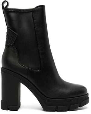 Guess Xeno Platform Leather Boots - Black
