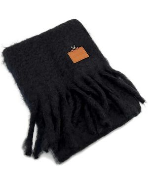 Loewe Schal Mit Fransen - Schwarz