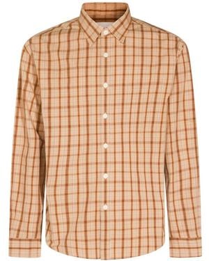 NN07 Deon Checked-Pattern Shirt - Natural