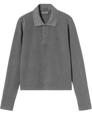 Carhartt Dora Long-Sleeve Polo Shirt - Gray