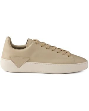 Prada Baskets Court En Cuir - Neutre