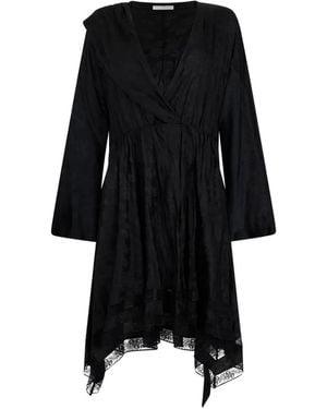 Philosophy Di Lorenzo Serafini V-Neck Floral Midi Dress - Black