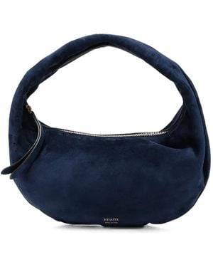 KHAITE Olivia Suede Shoulder Bag - Blue