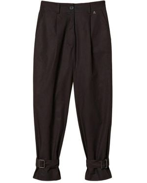 Twinset Buckle-Detail Trousers - Black