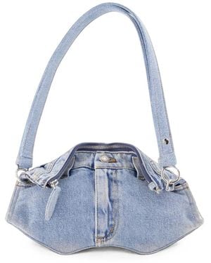 McQueen Bolso De Mano Vaquero Manta - Azul