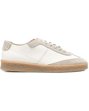 Buttero Panelled Leather Trainers - White