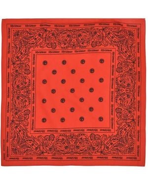 lifeiswar Paisley-Print Logo-Print Bandana - Red