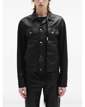 Ann Demeulemeester Raf Leather Jacket - Black