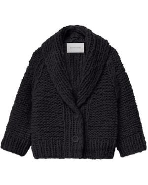 Iris Von Arnim Shawl-Collar Buttoned Cardigan - Blue