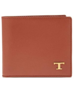 Tod's Logo-detail Leather Card Holder - Brown