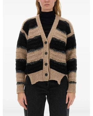 Mila Schon Cardigan A Righe - Nero