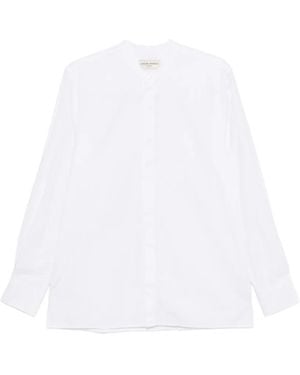 Officine Generale Gaston Band-Collar Shirt - White