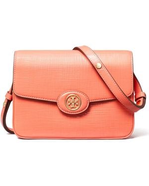 Tory Burch Robinson Leren Schoudertas - Roze