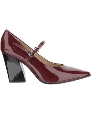 Pinko 80Mm Patent Leather Ankle-Strap Pumps - Purple