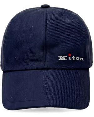 Kiton Logo-Embroidered Baseball Cap - Blue