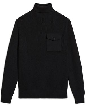 Woolrich Turtleneck Pocket-Detail Jumper - Black