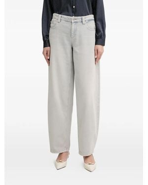 Guess Logo-Detail Cotton Jeans - Gray