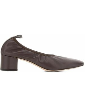 Aeyde Gemma Leather Court Shoes - White