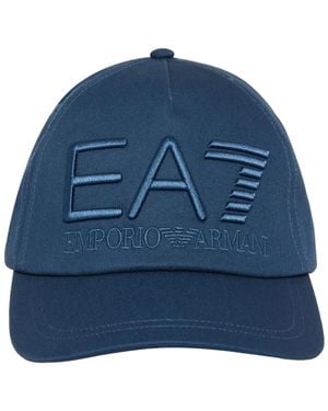 EA7 Pet Met Geborduurd Logo - Blauw