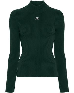 Courreges Jersey de canalé Reedition - Verde