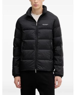 ARMANI EXCHANGE Quilted Zip Jacket - Black