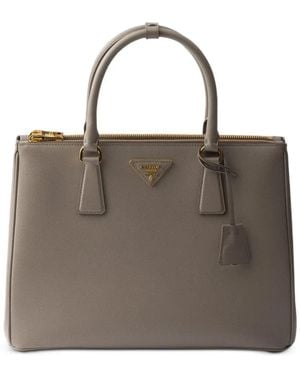 Prada Large Galleria Tote Bag - Brown
