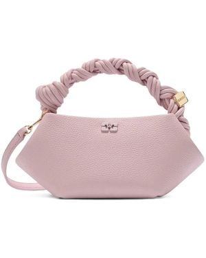 Ganni Bou Twisted-Handle Tote Bag - Pink