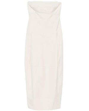 St. Agni Pleated Cocoon Dress - White