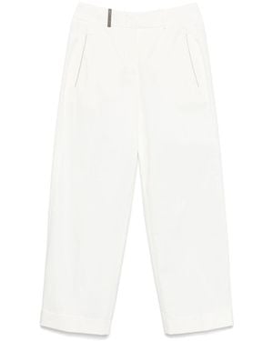 Peserico Cropped Trousers - White