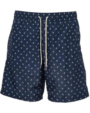 Jacob Cohen Paisley Drawstring Swim Shorts - Blue