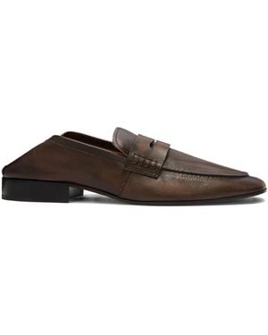 Dries Van Noten Leren Loafers - Bruin