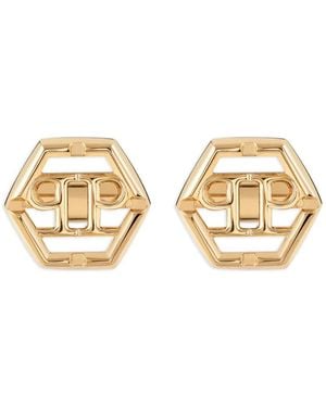 Philipp Plein Hexagon-Pp Cufflinks - Metallic