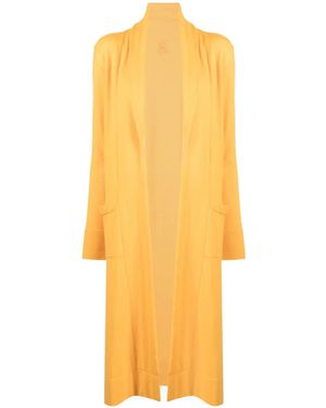 Teddy Cashmere Cardigan En Cachemire Venzia À Design Ouvert - Yellow