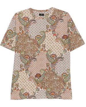 Etro Paisley-Print T-Shirt - Natural