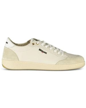 Blauer Andrika Lace-Up Leather Sneakers - White