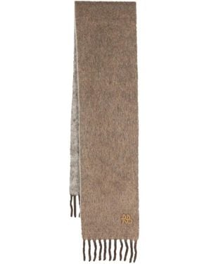 Ruslan Baginskiy Logo-Embroidered Scarf - Natural
