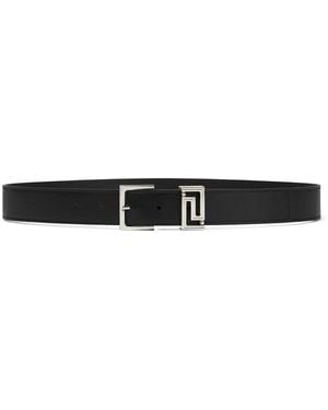 Versace Greca Buckle Belt - White