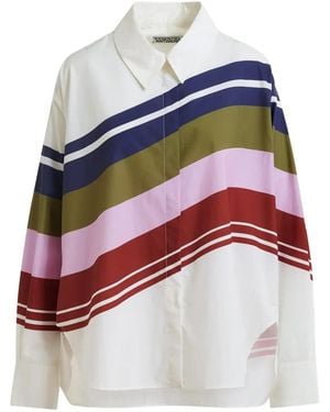 Essentiel Antwerp Joppy Stripe-Print Shirt - White