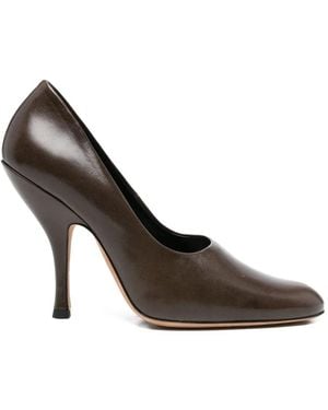 Jude Date Leather Court Shoes - Brown