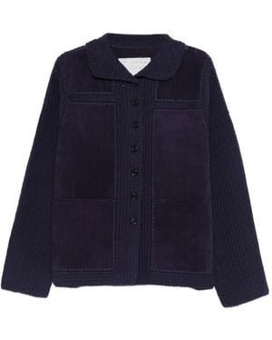 Camiel Fortgens Button-fastening Crochet Cardigan - Blue