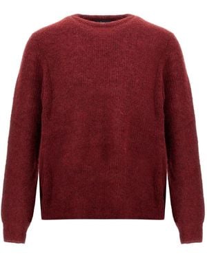 Herno Cob-Stitch Knitted Jumper - Red