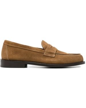 VINNY'S Penny-Slot Loafers - Brown