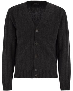 Peserico V-Neck Cardigan - Black