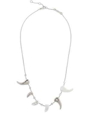 Marni Embellished-Claws Necklace - White